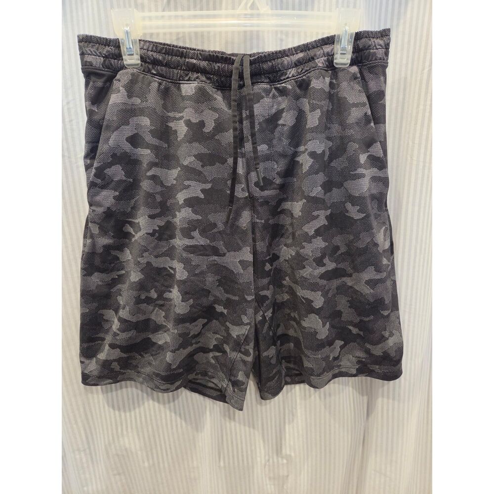 Lululemon Pace Breaker Shorts Men Large Lined Camo Black Gray